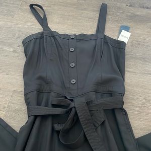 Black tie waist jumpsuit